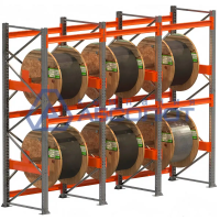 Стеллажи прямые для бобин, катушек и кабельных барабанов